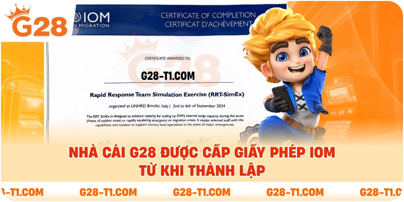 Nhà cái G28 được cấp giấy phép IOM từ khi thành lập